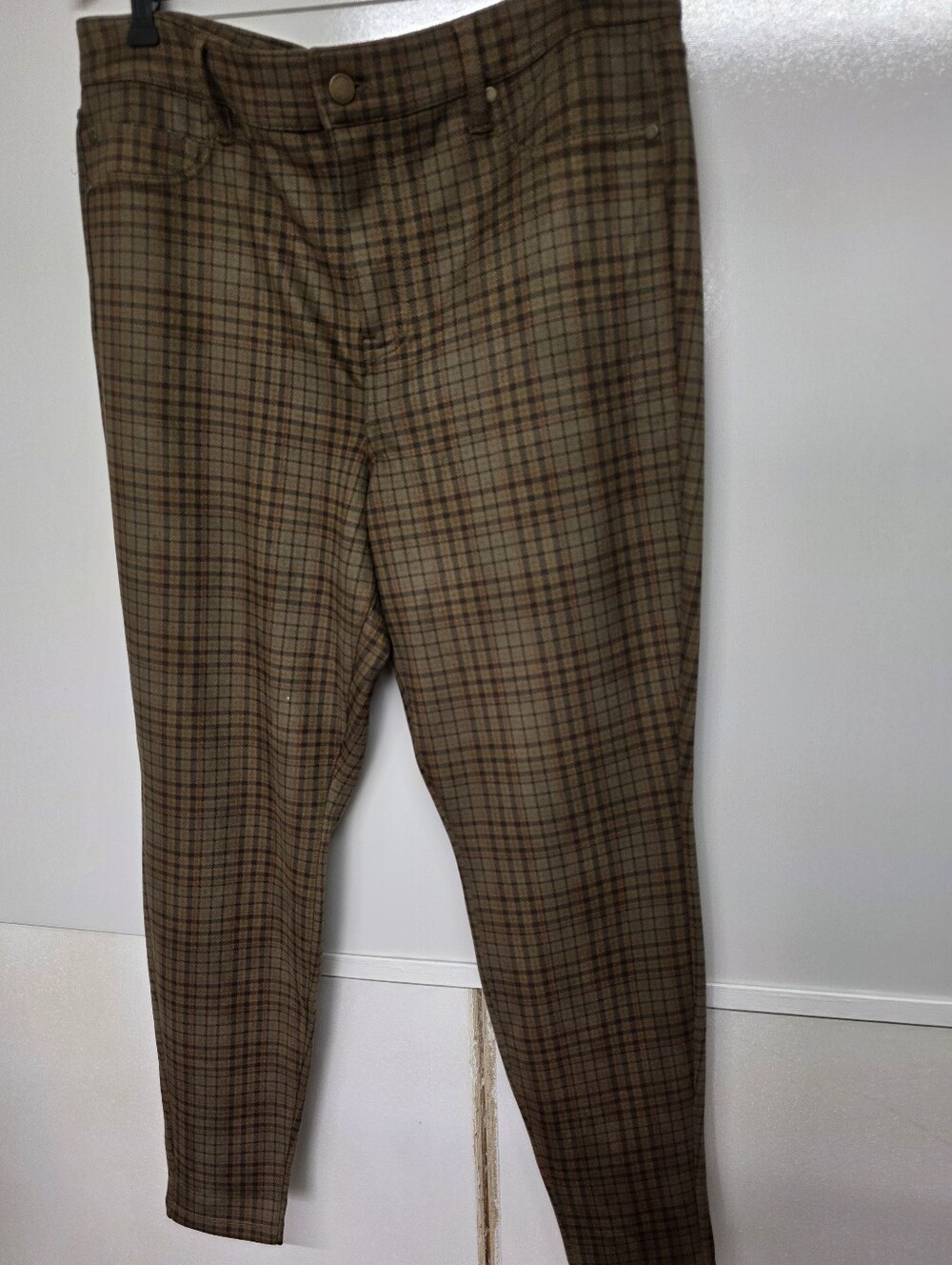 LIVERPOOL JEANS COMPANY  PLAID PULL ON SKINNY PANTS  LEGGINGS 16/33 Career